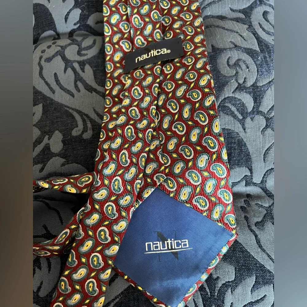 Vintage 2000s Nautical Paisley Men's Tie